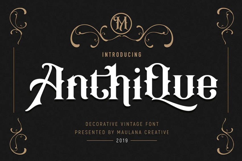 vintage serif font