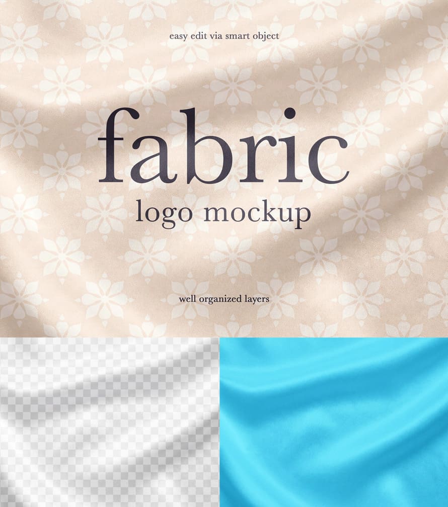Free Fabric Logo Mockup Template