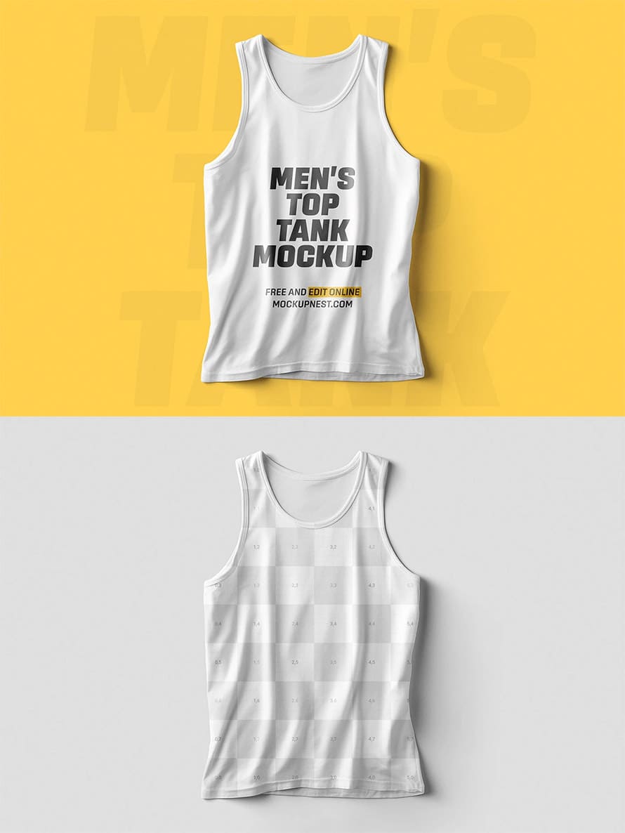 Free Men's Top Tank Mockup