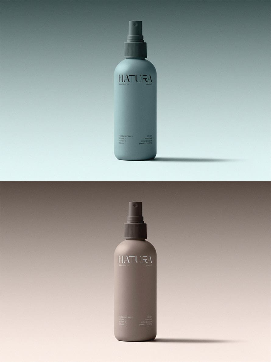Hair Spray Bottle Mockup