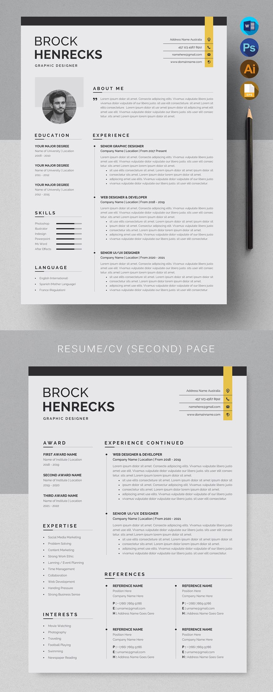 Professional Resume/cv Template