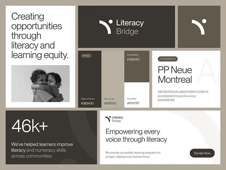 LiteracyBridge | Nonâ€‘Profit Learning | Branding by Inayat Naqvi
