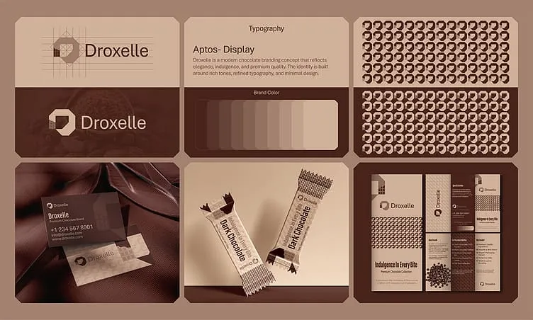 Droxelle Chocolate Branding Identity Design by Aditi Roy