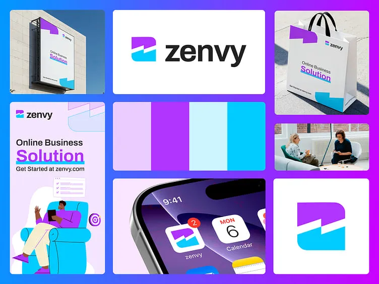Zenvy - Branding | Brand Identity, Visual Identity Design by DamsonCreative