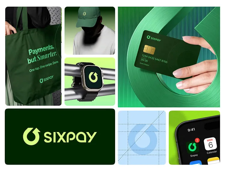 Sixpay Fintech Branding Identity Design by six2eight