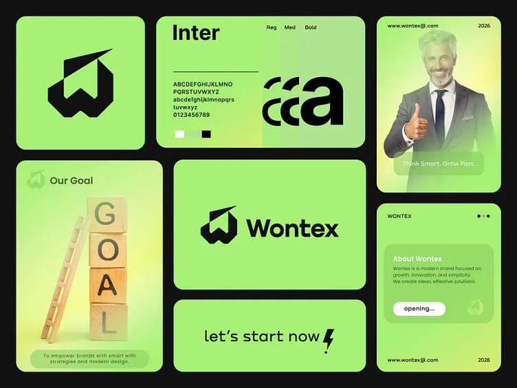 Wontex Brand Identity Design | Modern Minimal Branding | by Annonya Bhattachariya