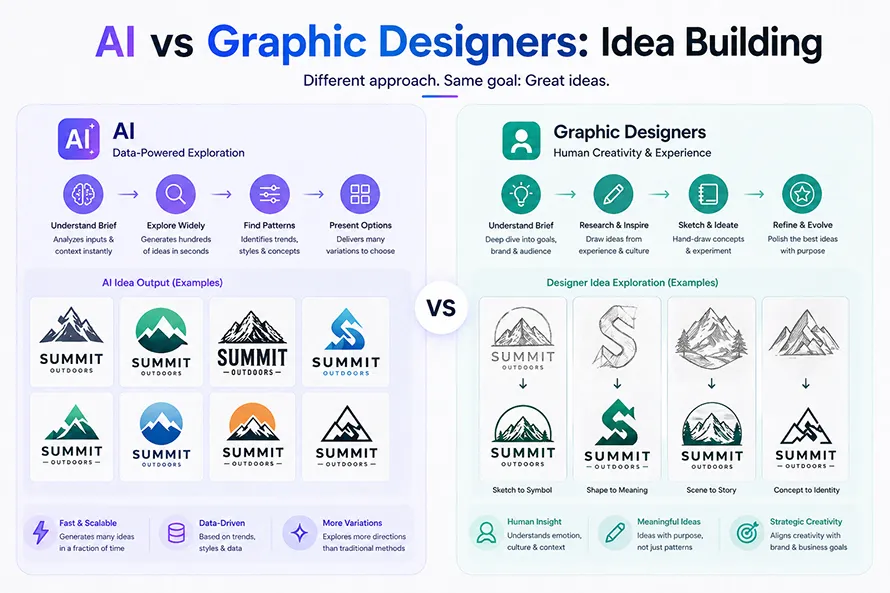 AI vs Graphic Designers: Idea Building