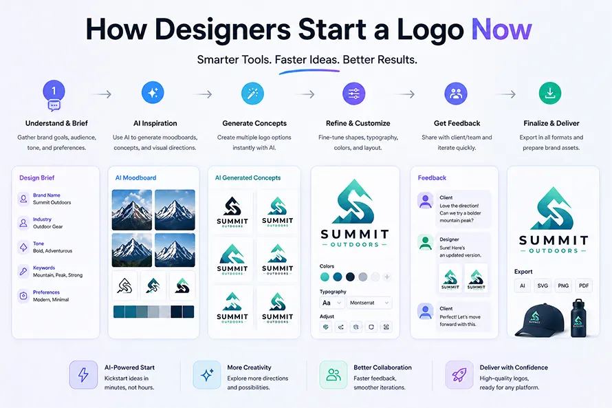 How Designers Start a Logo Now