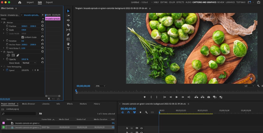 How to change image size in Premiere Pro