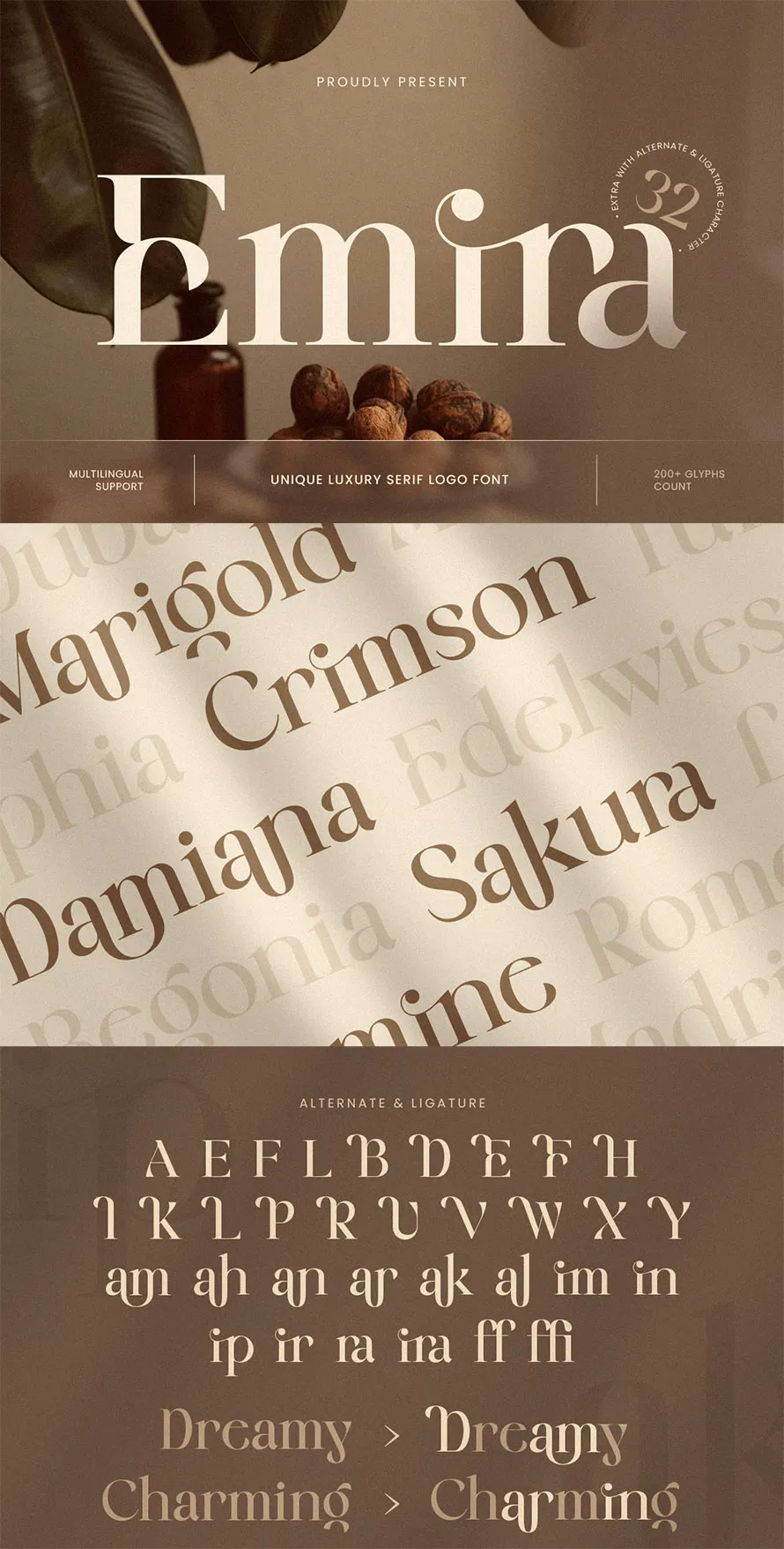 Emira - Unique Luxury Logo Font Emira - Unique Luxury Logo Font