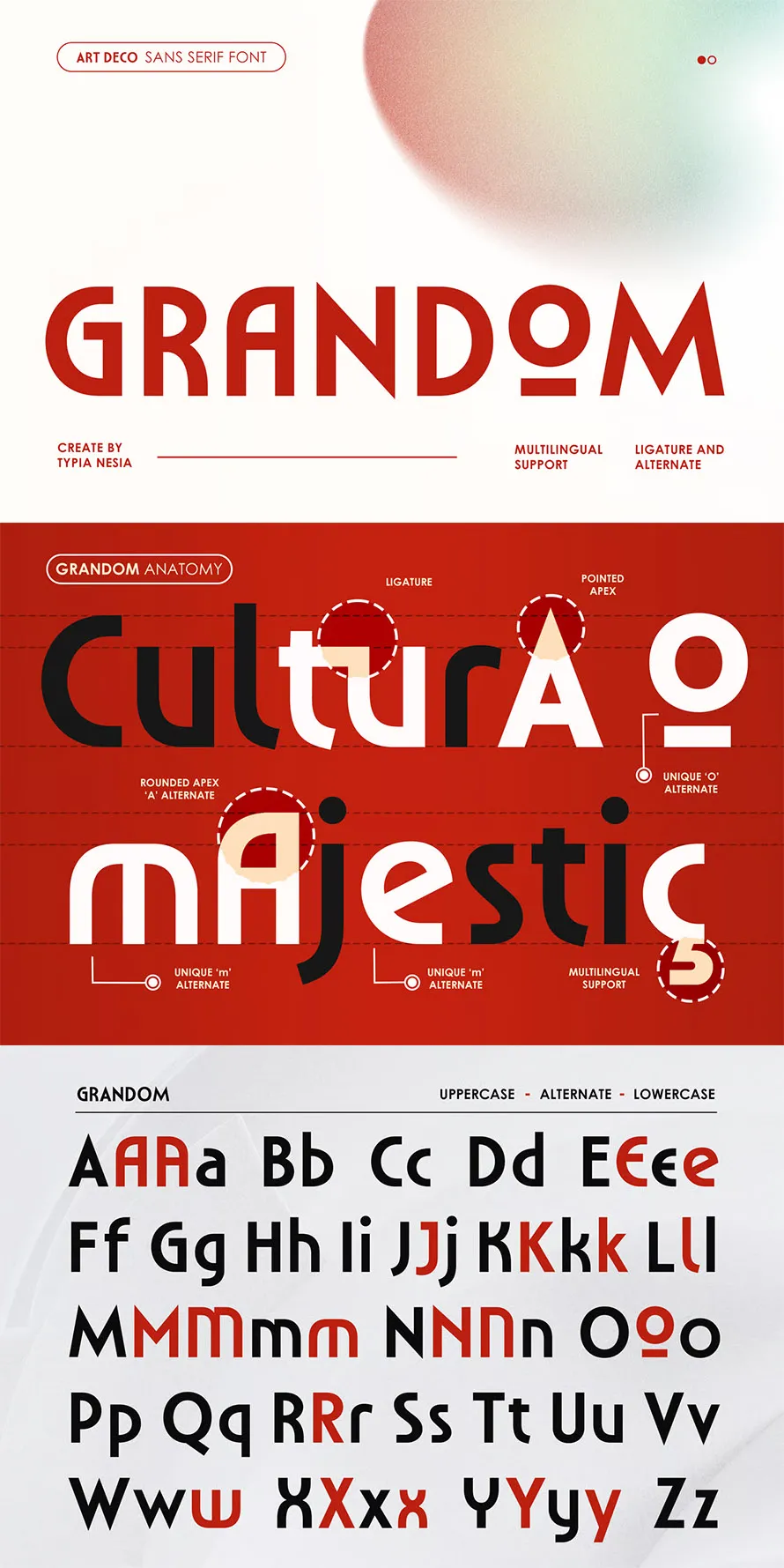 Grandom - Bold Modern Art Deco Logo Font Grandom - Bold Modern Art Deco Logo Font