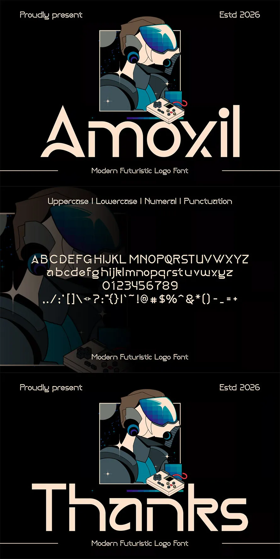 Amoxil - Modern Futuristic Logo Font Amoxil - Modern Futuristic Logo Font