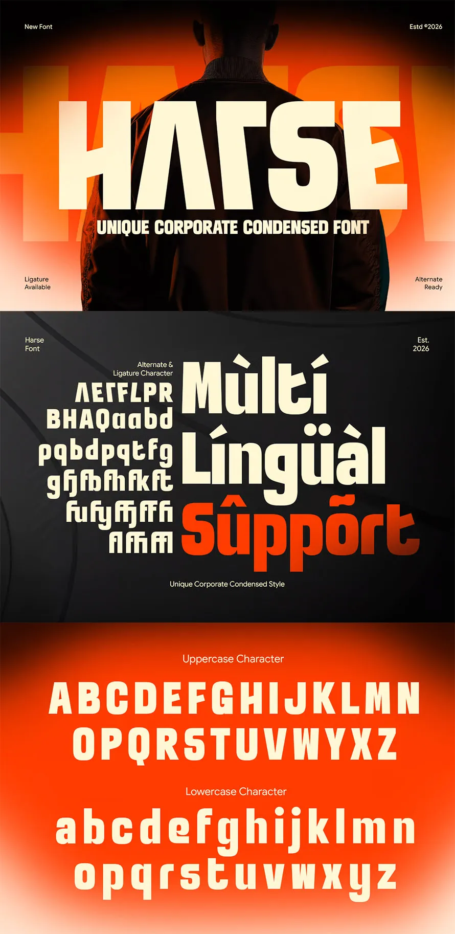 Harse - Clean Corporate Condensed Font Harse - Clean Corporate Condensed Font
