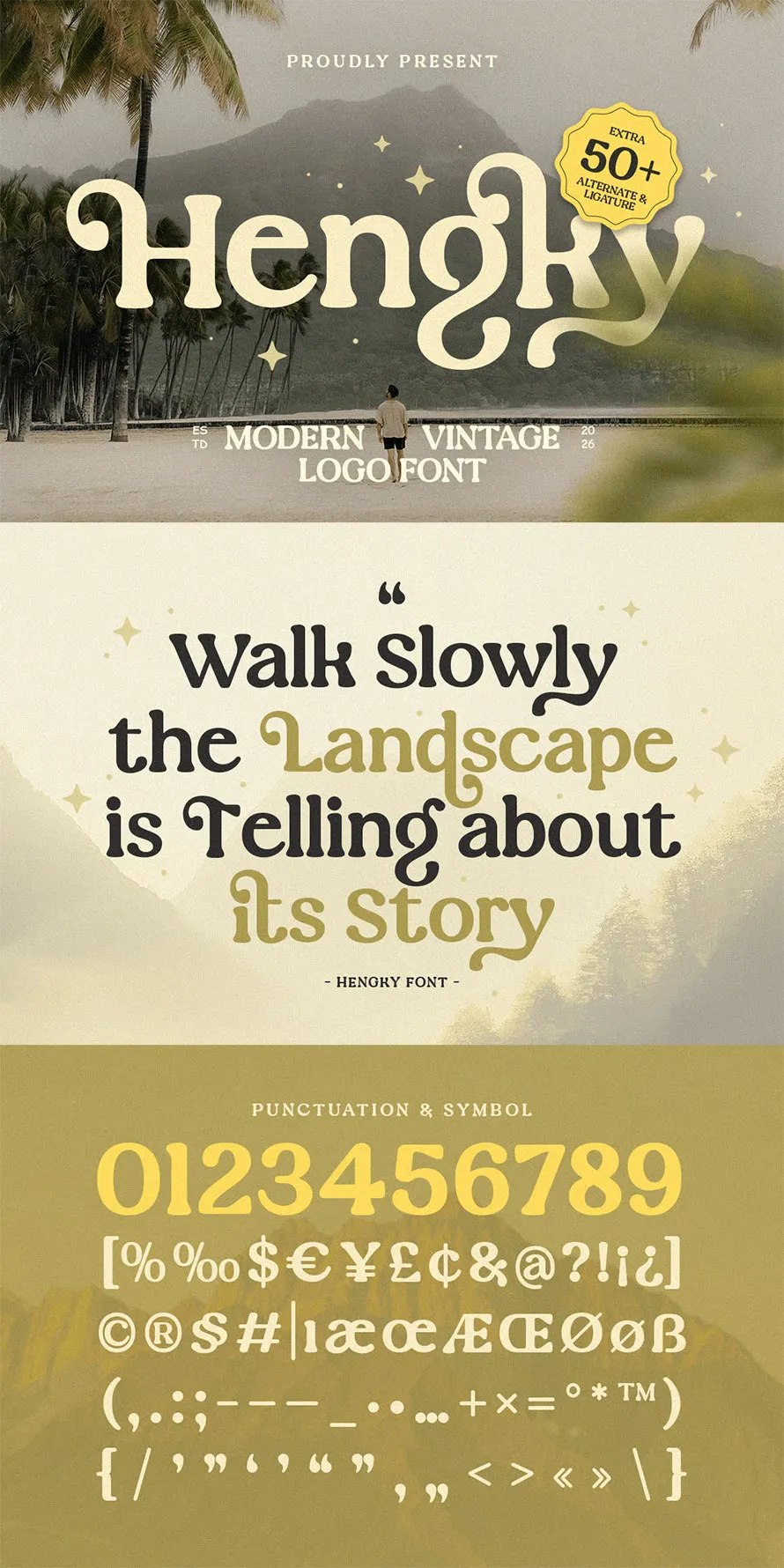 Hengky - Modern Vintage Logo Font Hengky - Modern Vintage Logo Font