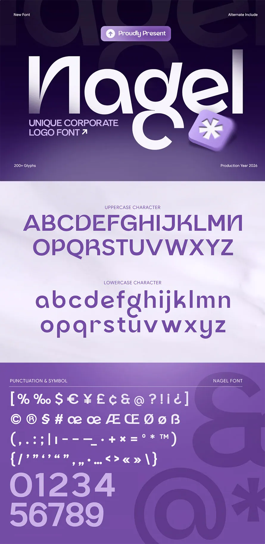 Nagel - Unique Logo Corporate Font Nagel - Unique Logo Corporate Font