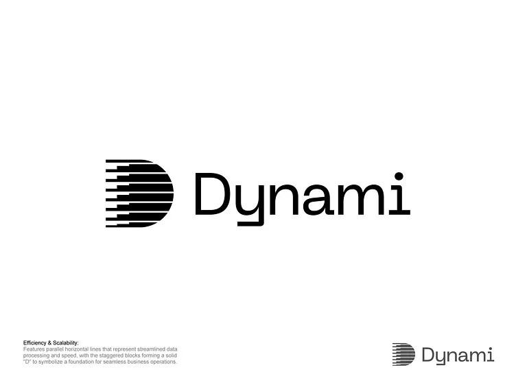 Creative clean D letter Logo and Branding design -Tech, Fintech by Proficient Branding