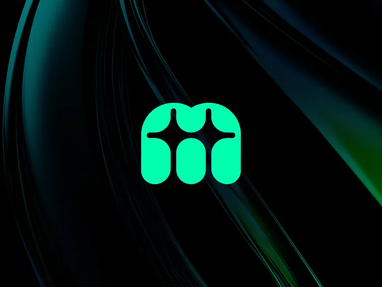 Minimal AI M Monogram Logo Design for Future Tech Brand by Morium Munni