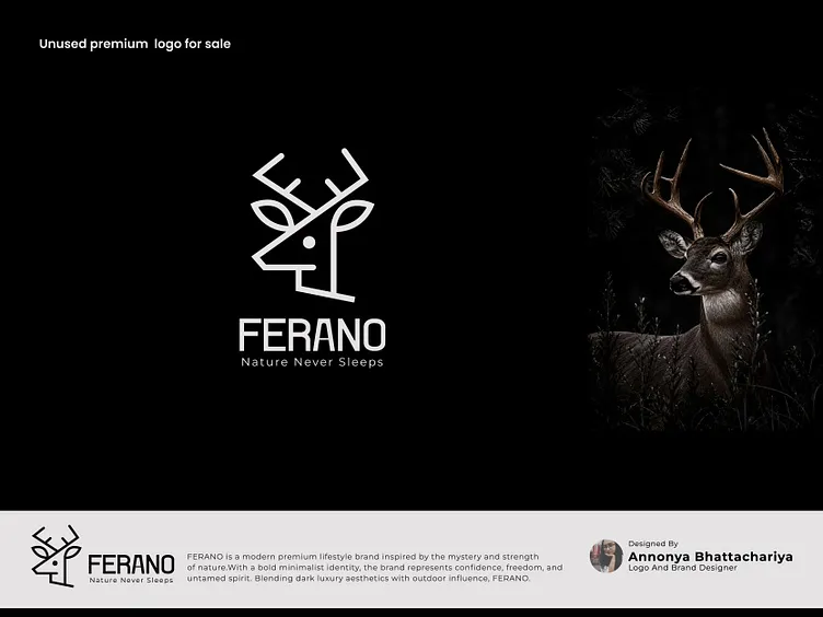 FERANO — Premium Deer Inspired Luxury Logo Design by Annonya Bhattachariya