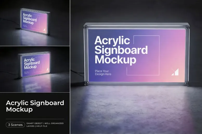 Acrylic Signboard Mockup