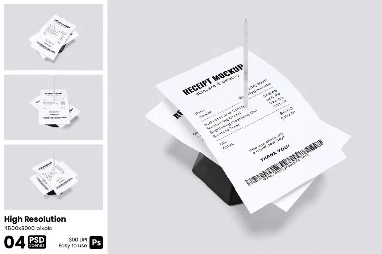 Receipt Mockup