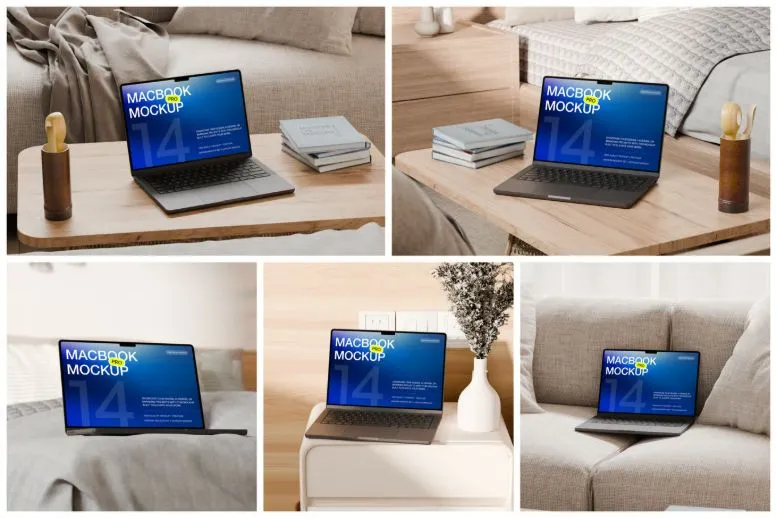MacBook Pro M5 Cozy Interior Mockups