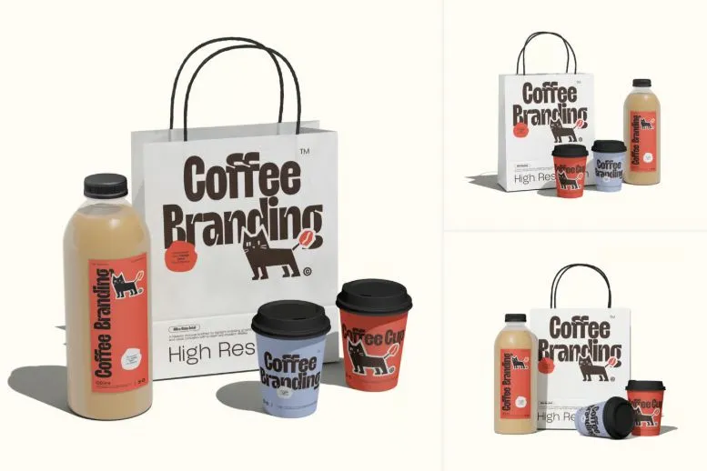 Takeaway Coffee Packaging Branding Mockup