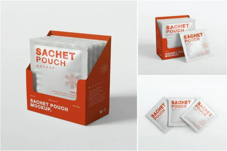 Sachet Pouch Mockup