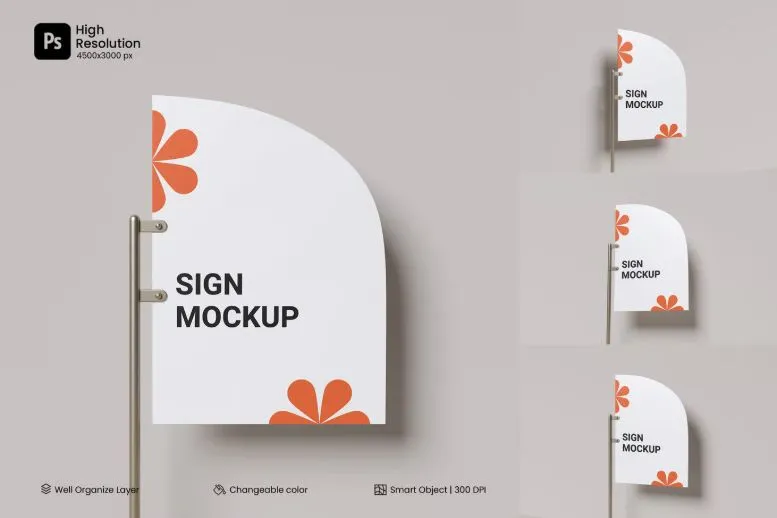 High Quality Sign Mockup