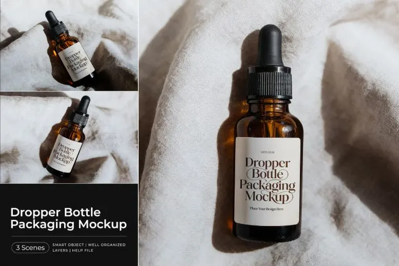 Dropper Bottle Packaging Mockup