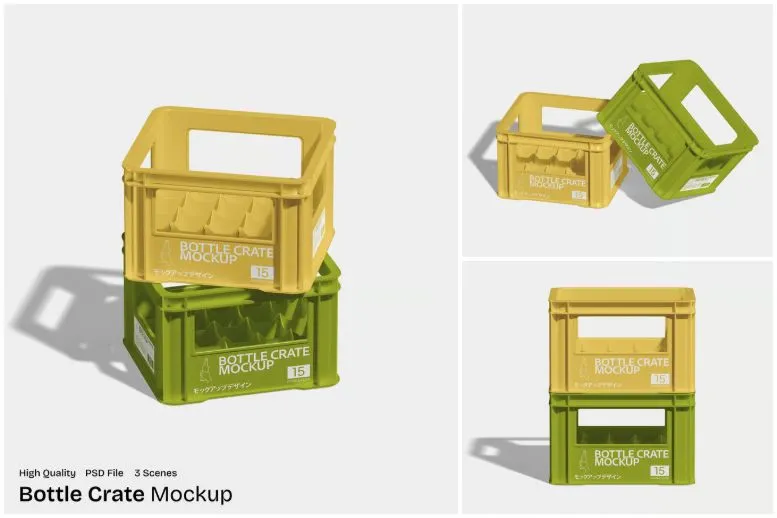 Bottle Crate Mockup