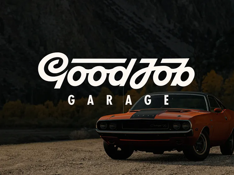GoodJobGarage: logo visual by ForSureLetters GoodJobGarage: logo visual by ForSureLetters