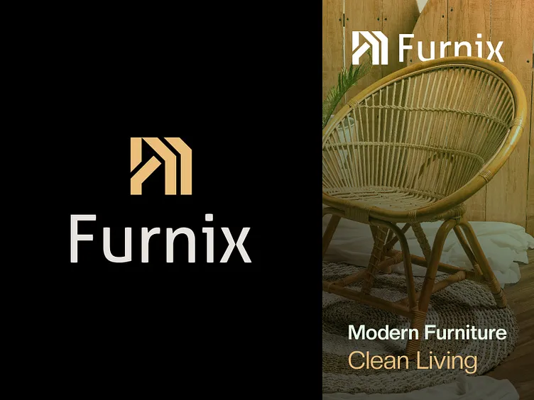 Furnix Modern Furniture Logo Design by Unicorn Furnix Modern Furniture Logo Design by Unicorn