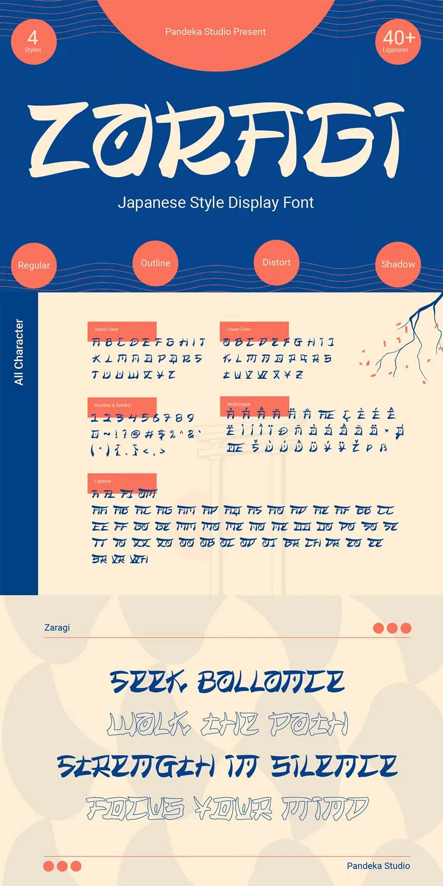 Zaragi - Japanese Family Font