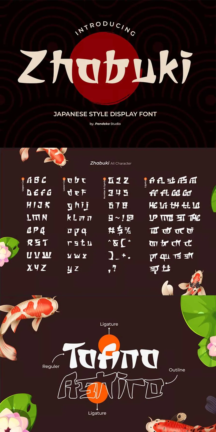 Zhabuki - Japanese and Korean Font