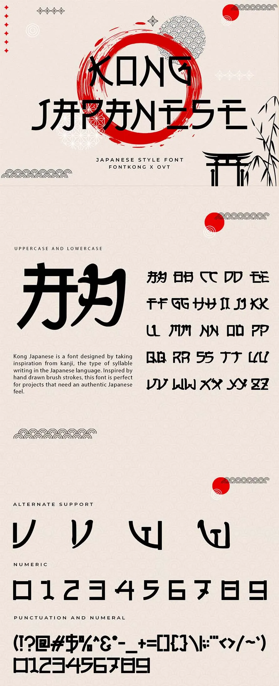 Kong Japanese - Japanese Style Typeface