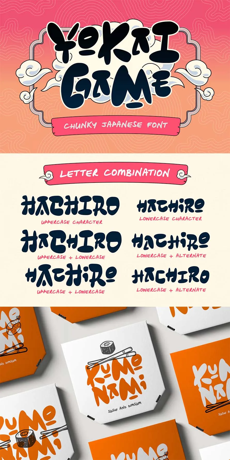 Yokai Game - Chunky Japanese Style Font