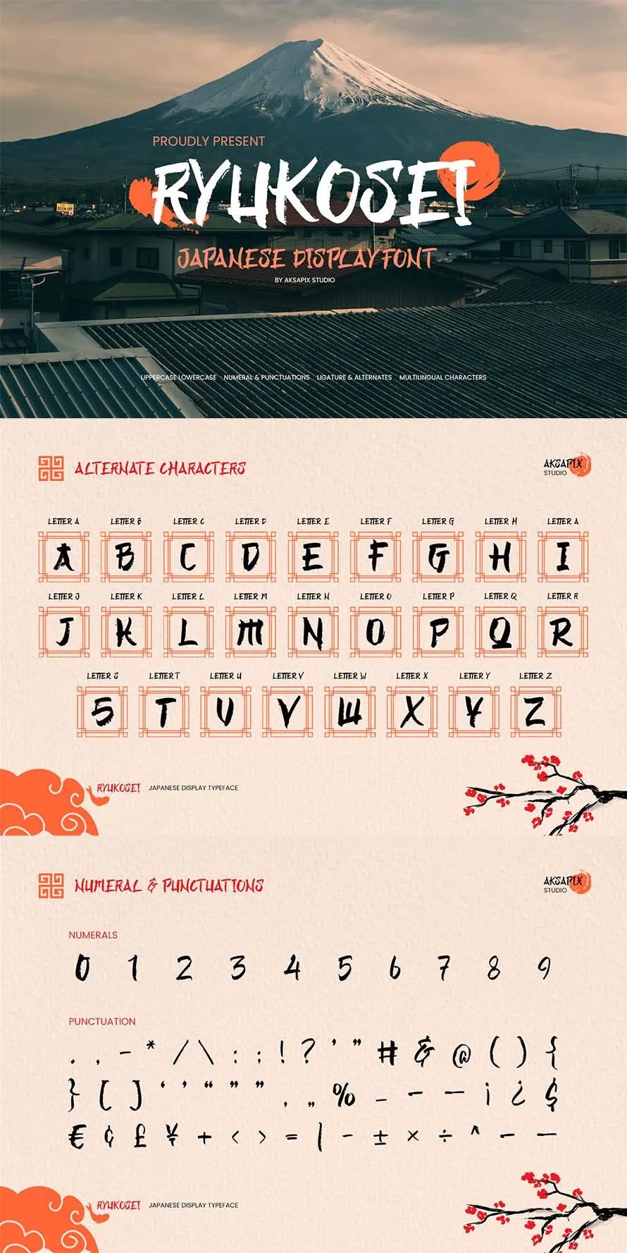 Ryukosei - Japanese Display Font
