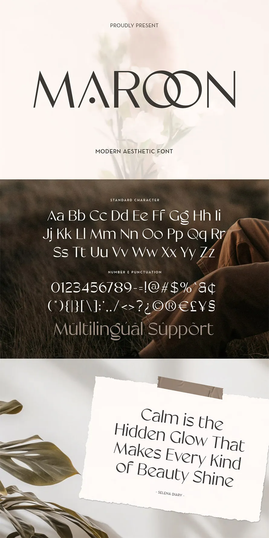 Luxury Font - Maroon