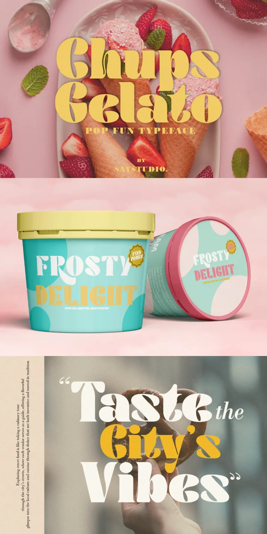 Chups Gelato - Modern Pop Font