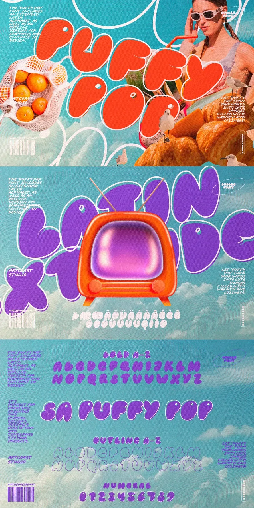Puffy Pop Bubble Font