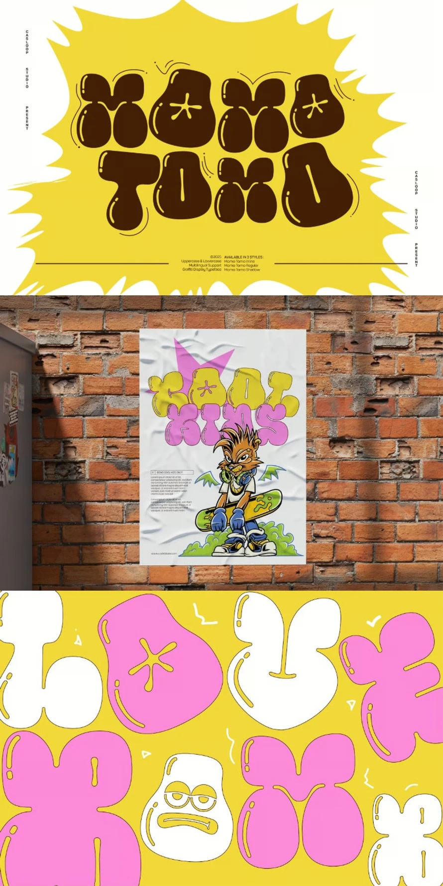 MOMO TOMO - Graffiti Pops Bubble Font