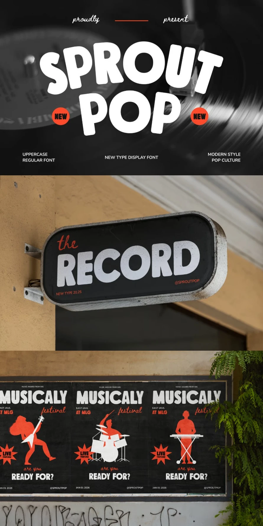 Sprout Pop - Bold Retro Display Font