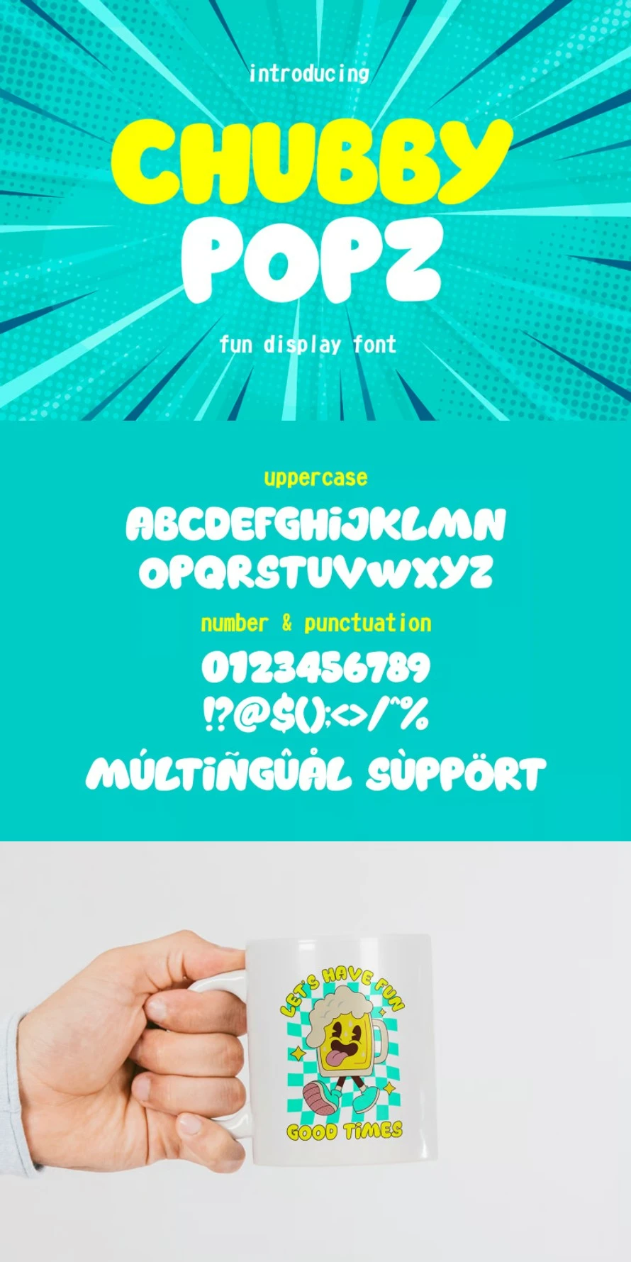 Chubby Popz – Fun Display Font