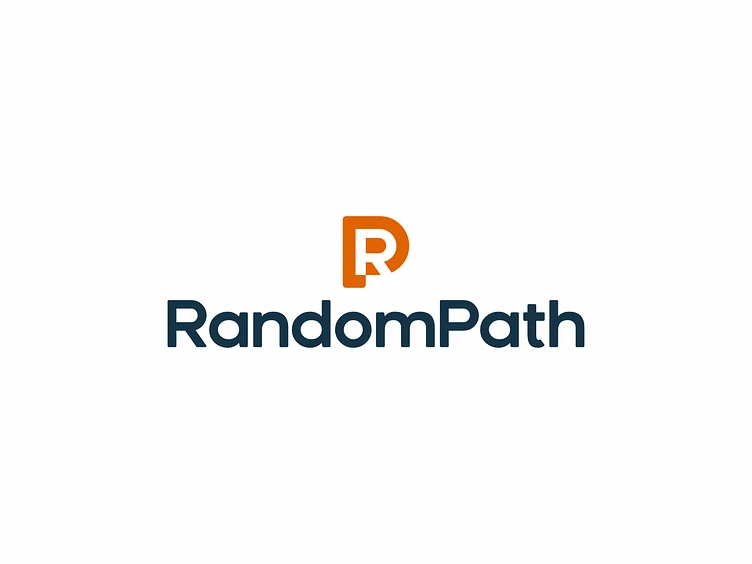 RandomPath RP monogram logo design in negative space by Micha? Pieczy?ski