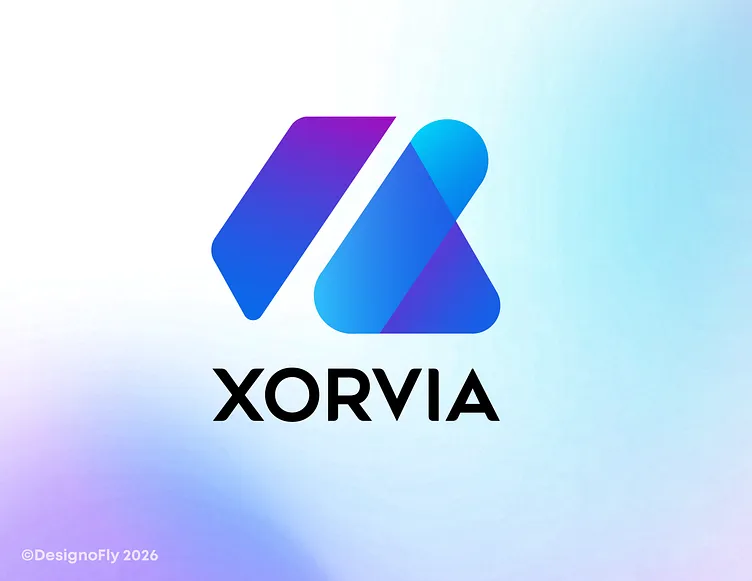 Xorvia Logo Design - Modern Tech Logo Identity Design by DesignoFly
