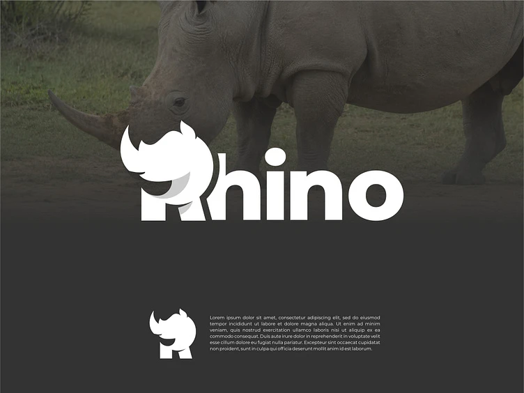 Rhino — Modern Wildlife Logo Design by Ruben - Brand Designer & Vector Illustrator