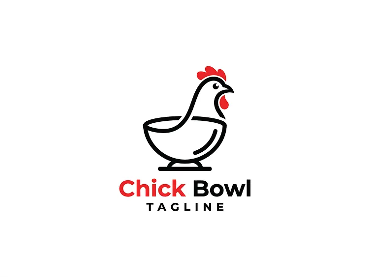 Chick Bowl – Minimalist Restaurant Logo Design by Crafted Creations
