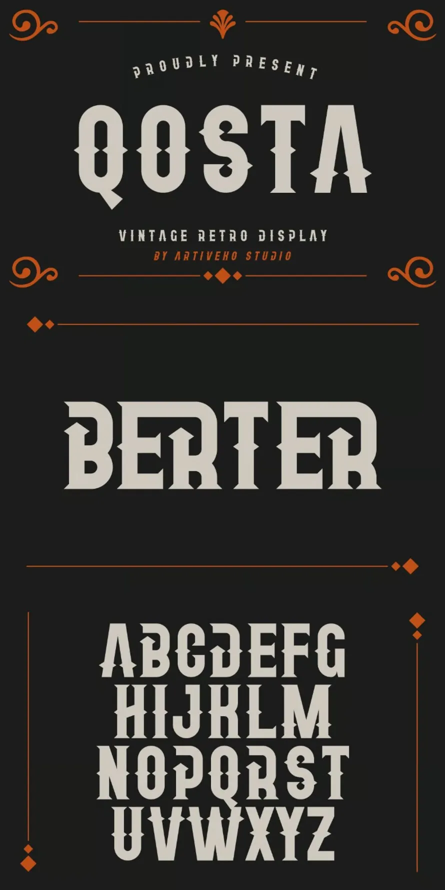 Qosta – Vintage Retro Display Font Qosta – Vintage Retro Display Font