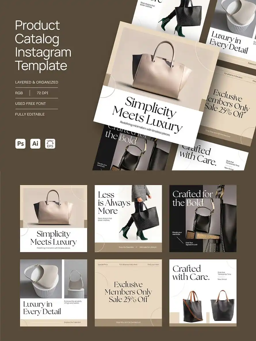 Catalog Brochure Instagram-Style Template