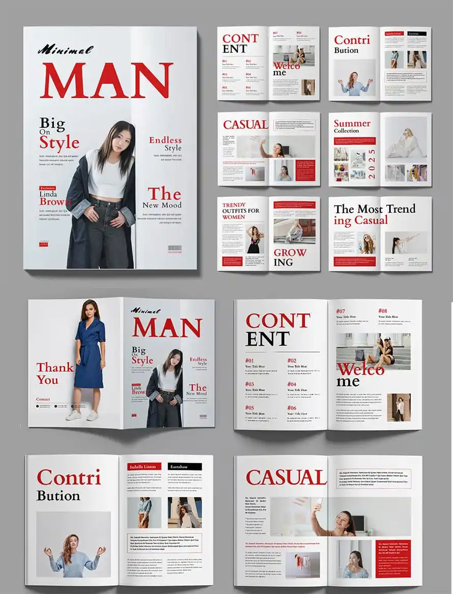 Minimal Magazine-Style Brochure Template